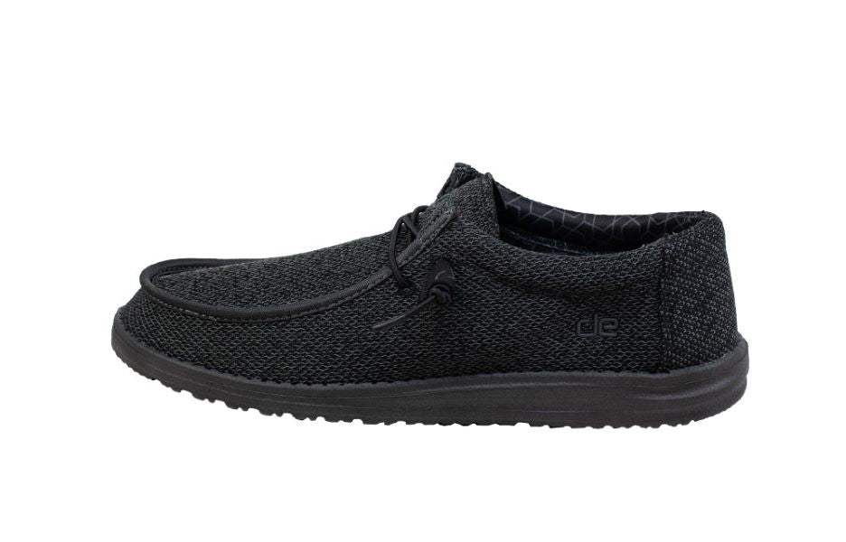 Hey Dude Total Black Wally Sox Men's Casual Shoes 40019-OXJ