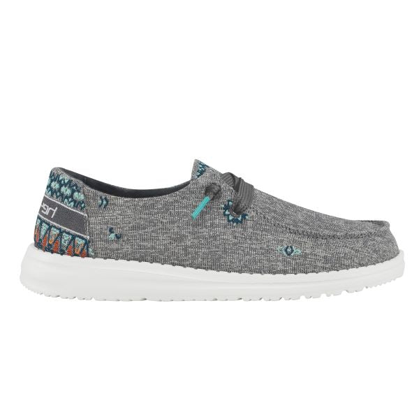 Hey Dude Tulip Grey Wendy Flora Womens Casual Shoes 122163316