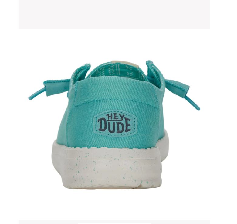Hey Dude Turquoise Wendy Stretch Canvas Women's Casual Shoes 40902-440