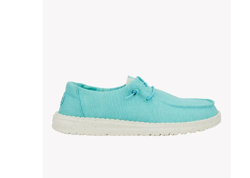 Hey Dude Turquoise Wendy Stretch Canvas Women's Casual Shoes 40902-440