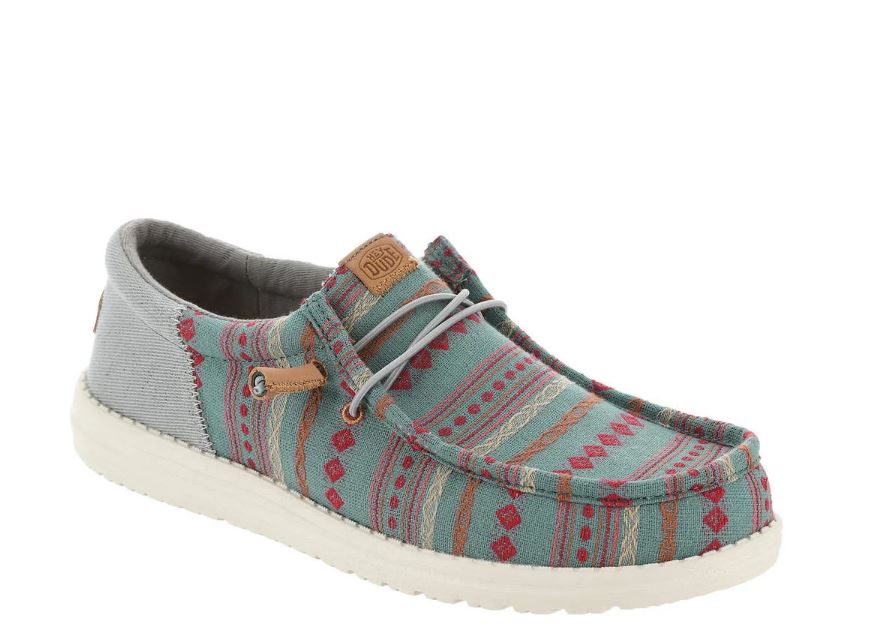 Hey Dude Vintage Blanket SeaBlue Wally Funk Men's Casual Shoes 40680-49X