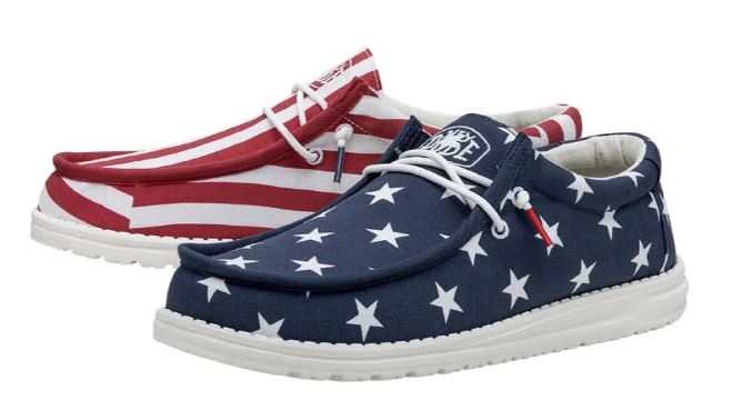 Hey Dude Wally American Flag Womens Shoes 40001