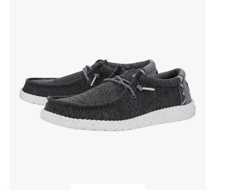 Hey Dude Wally Black/White Wally Coastline Men's Casual Shoes 40716-066