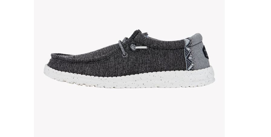 Hey Dude Wally Black/White Wally Coastline Men's Casual Shoes 40716-066