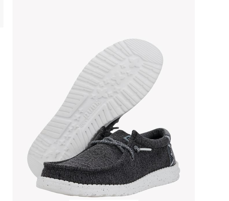 Hey Dude Wally Black/White Wally Coastline Men's Casual Shoes 40716-066