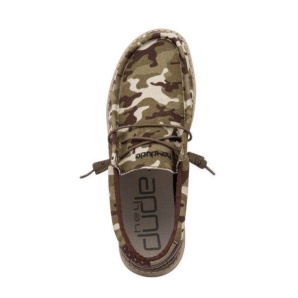 Hey Dude Wally Camo Flag Mens Casual Shoes 110067037