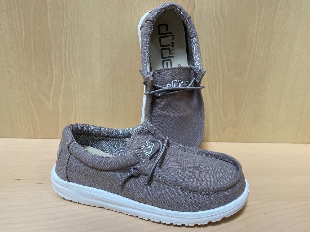 Hey Dude Wally Grey Youth Kids Casual Shoes 130133000