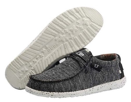 Hey Dude Wally Men's Black White Sox Classic Slip-On Shoe 110354912