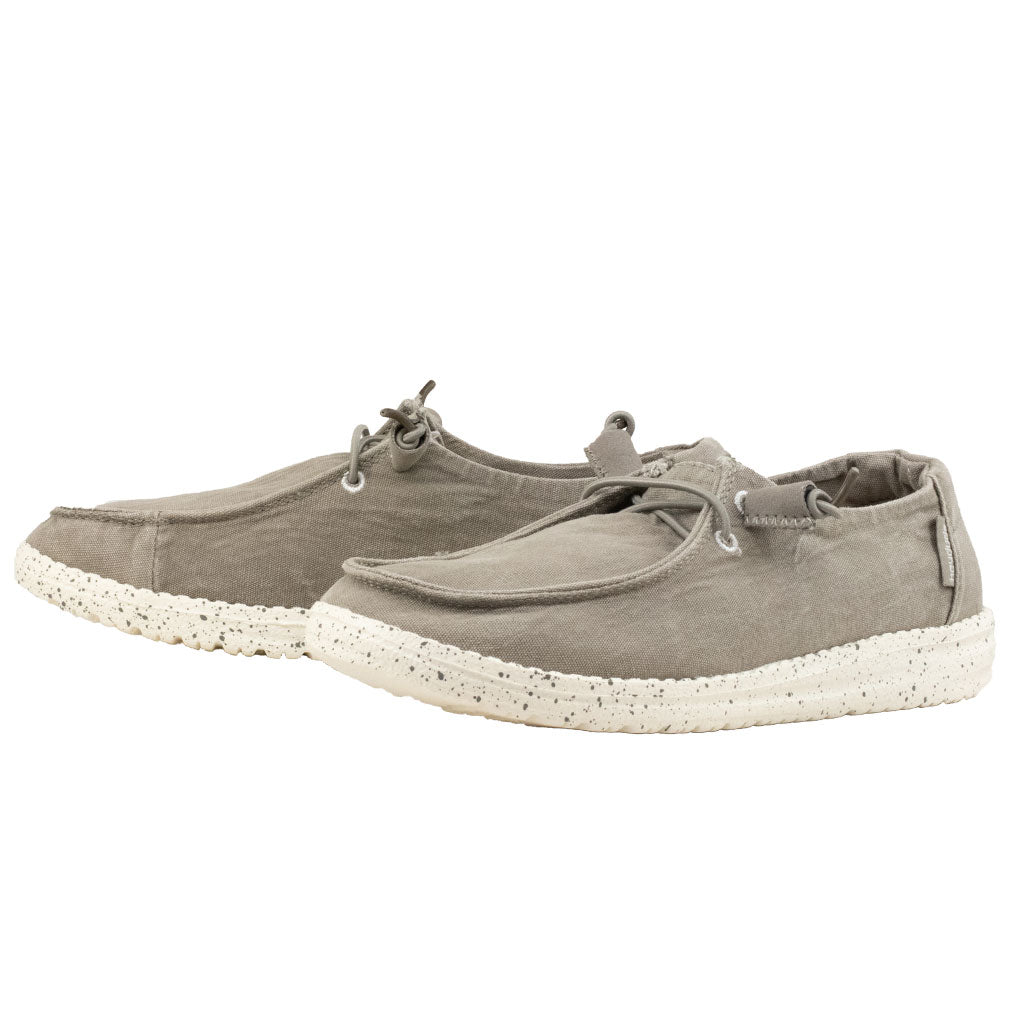 Hey Dude Wendy Grey Canvas Casual Shoes 121413000