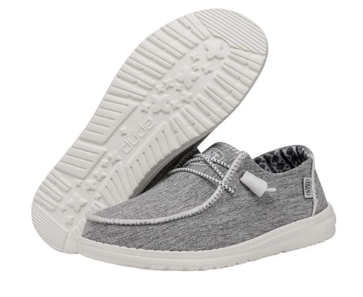 Hey Dude White Melange Wendy Boho Stitch Womens Casual Shoes 40057-1JD