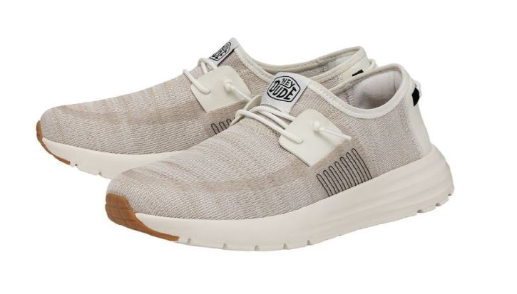 Hey Dude White Sirocco Mens Casual Shoes 40140-100