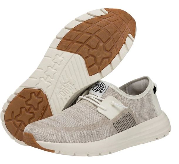 Hey Dude White Sirocco Mens Casual Shoes 40140-100