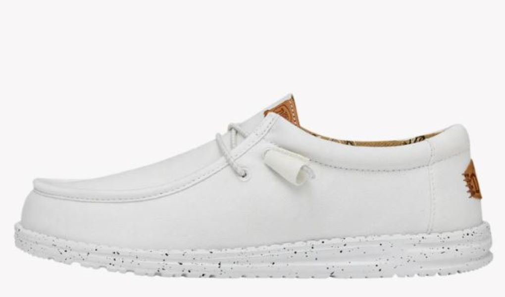 Hey Dude White Wally Washed Canvas Men's Casual Shoes 40296-100