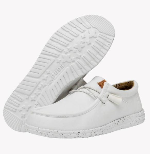 Hey Dude White Wally Washed Canvas Men's Casual Shoes 40296-100