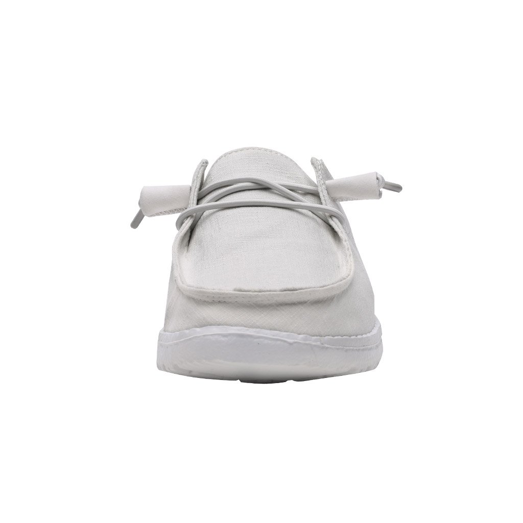 Hey Dude White Wendy Chambray Womens Casual Shoe 121410123