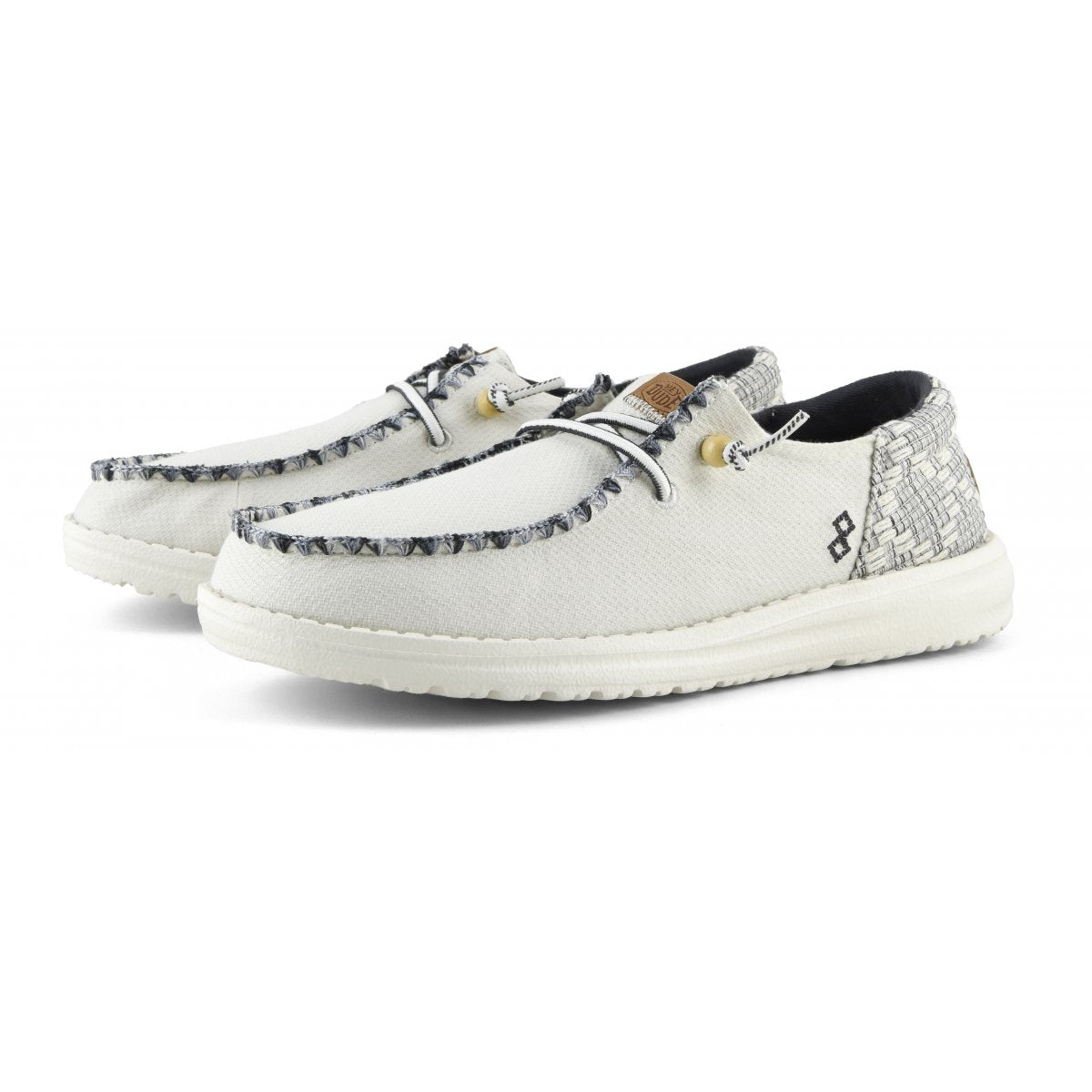 Hey Dude White Wendy Funk Jacquard Women's Casual Shoes 40736-100