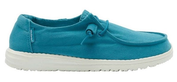 Hey Dude Women's Wendy Washed Canvas Azur Caribbean Slip On Shoes 121412110