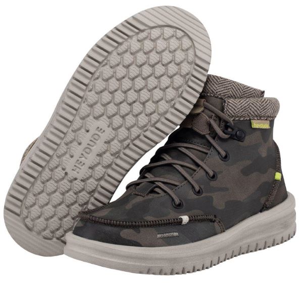 Hey Dude Woodland Camo Bradley Youth Shoes 130318339