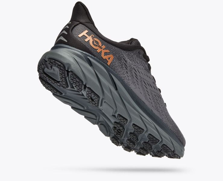 Hoka Anthracite/Copper Clifton 8 Womens Running Shoes 1119394-ACPP
