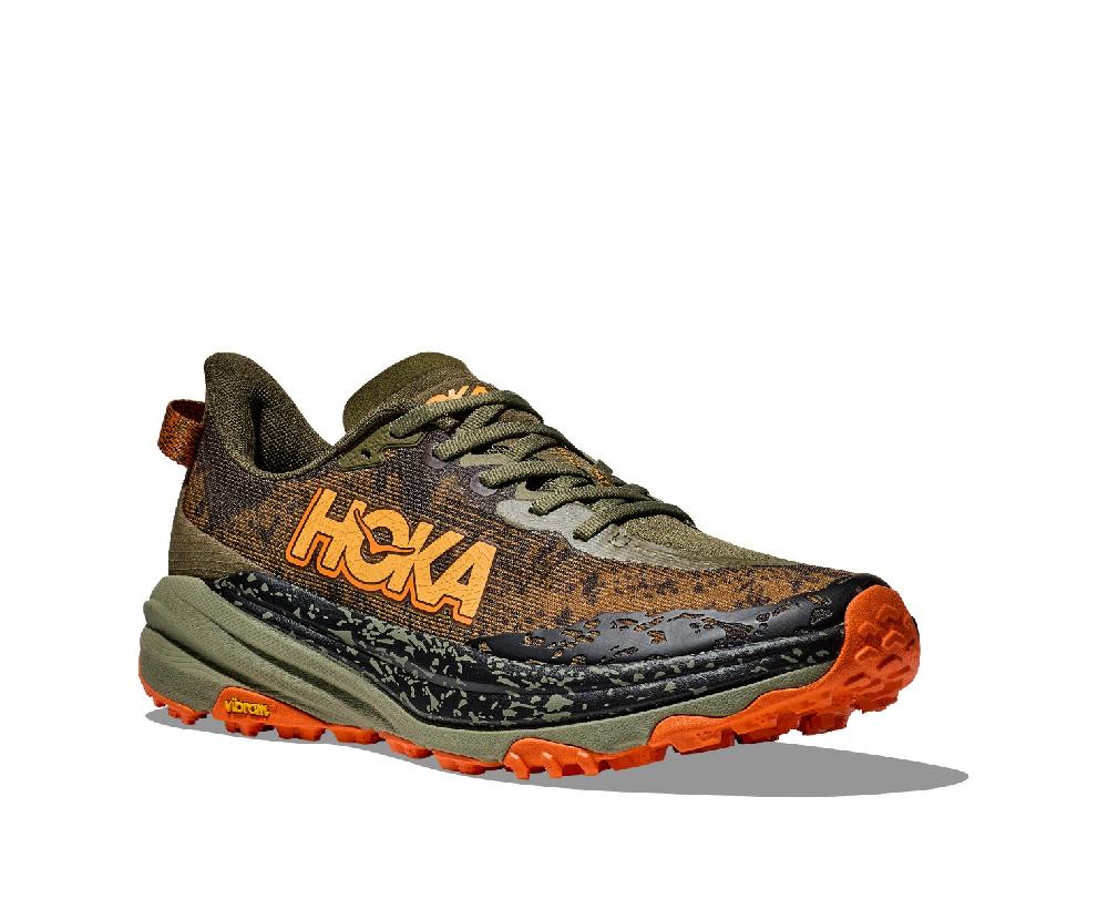 Hoka Antique Olive/Squash Speedgoat 6 Men's Trail Running Shoes 1147791-AQL