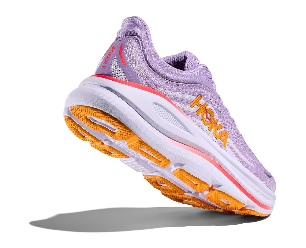 Hoka Aster Flower/Starlight Glow Bondi 9 Women's Running Shoes 1162012-AGH