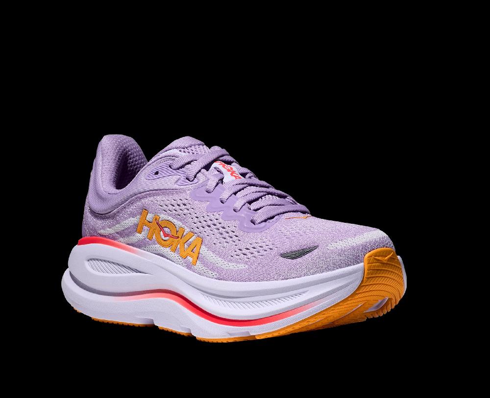 Hoka Aster Flower/Starlight Glow Bondi 9 Women's Xtra Wide Width Running Shoes 1162016-AGH