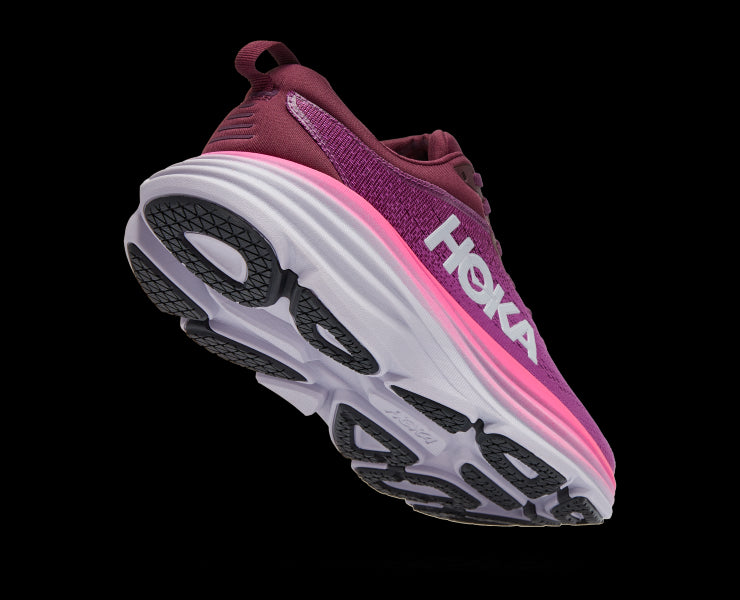 Hoka Beautyberry/Grape Wine Bondi 8 Womens Athletic Shoes 1127952-BGWN