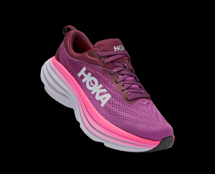 Hoka Beautyberry/Grape Wine Bondi 8 Womens Athletic Shoes 1127952-BGWN