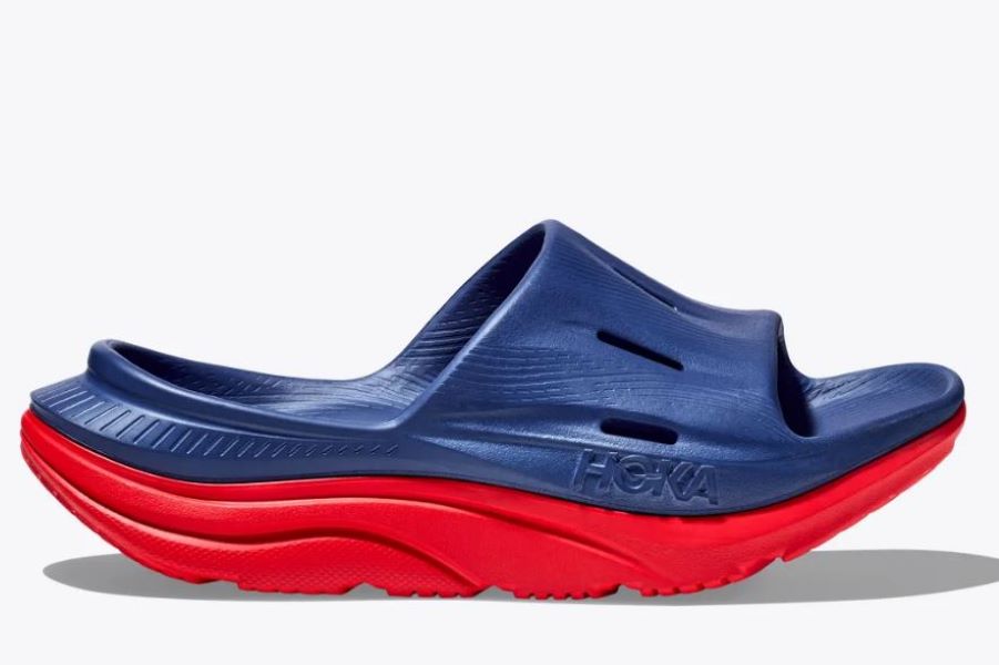 Hoka Bellwether Blue/Red Alert Women's Slides 1135061-BBRA