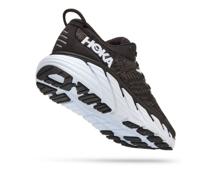 Hoka Black And White Gaviota 4 Womens Athletic Shoes 1123199/201BWHT
