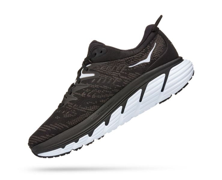 Hoka Black And White Gaviota 4 Womens Athletic Shoes 1123199/201BWHT