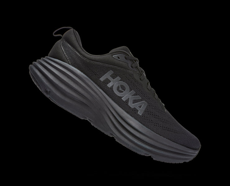 Hoka Black/Black Bondi 8 Extra Wide Men's Athletic Shoes 1127955-BBLC