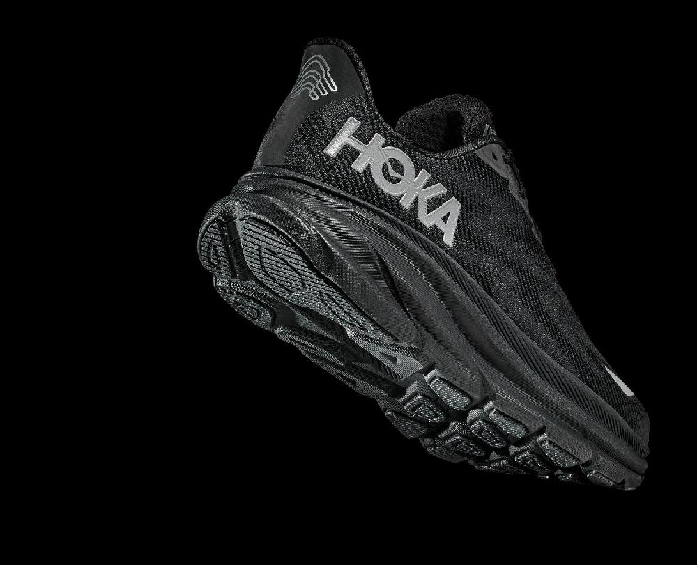 Hoka Black/Black Clifton 9 GTX Men's Running Shoes 1141470-BBLC