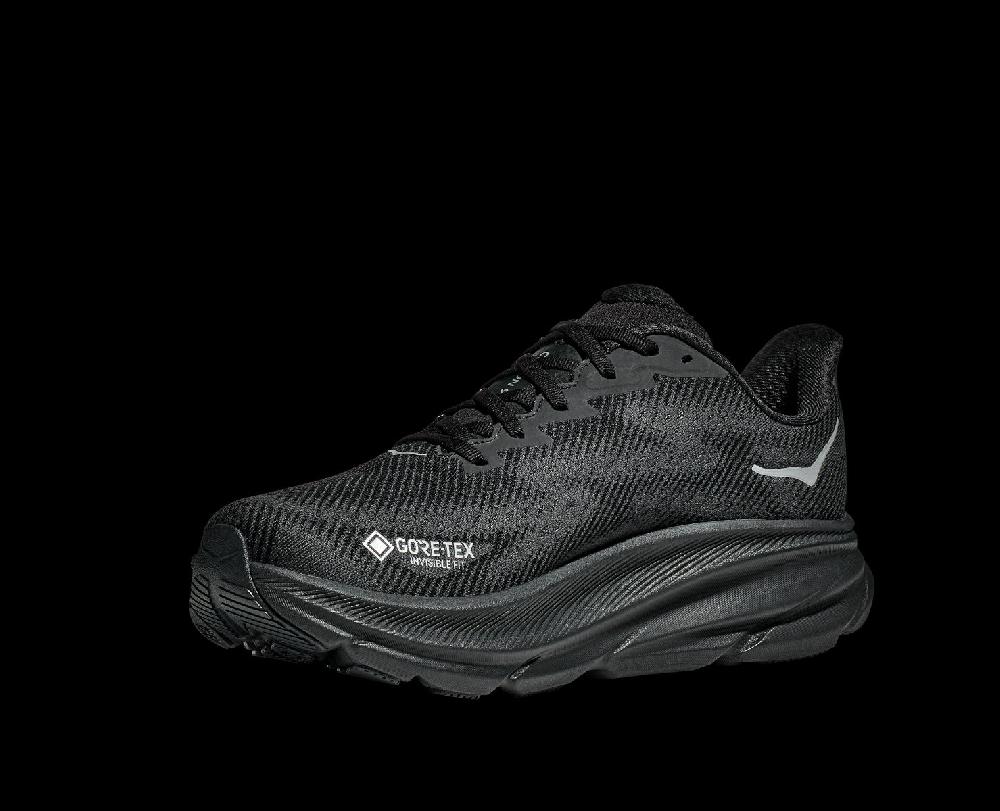 Hoka Black/Black Clifton 9 GTX Men's Running Shoes 1141470-BBLC