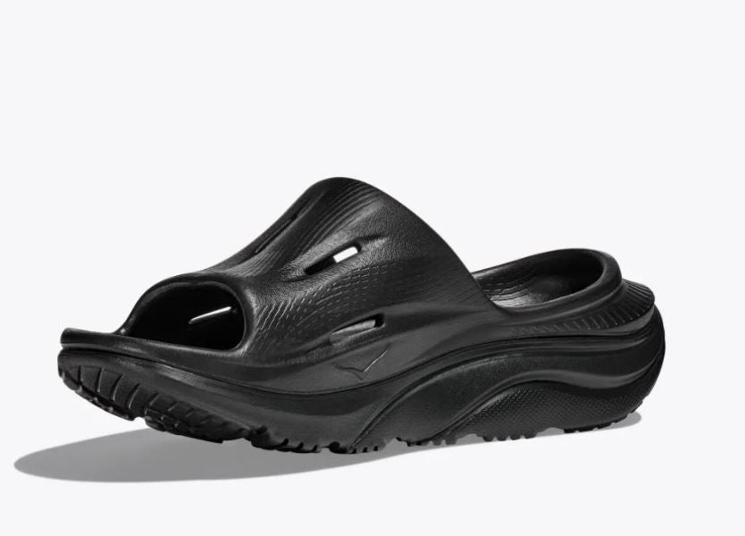 Hoka Black/Black Ora Recovery Slides- Women's Sizes 1135061-BBLC
