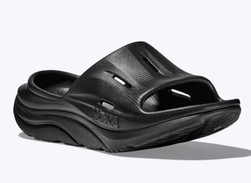 Hoka Black/Black Ora Recovery Slides- Women's Sizes 1135061-BBLC