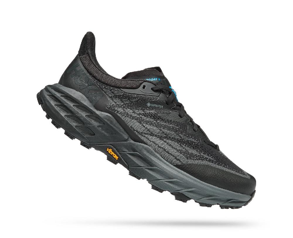 Hoka Black/Black Speedgoat 5 GTX Men's Trail Running Shoes 1127912-BBLC