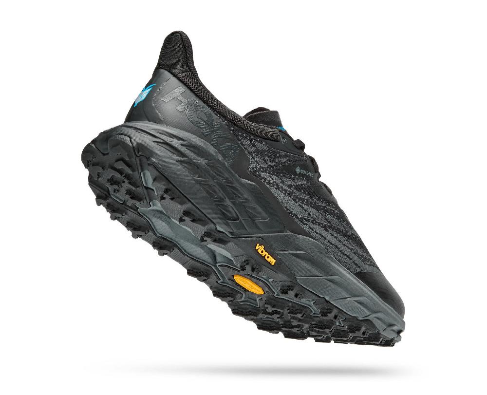 Hoka Black/Black Speedgoat 5 GTX Men's Trail Running Shoes 1127912-BBLC