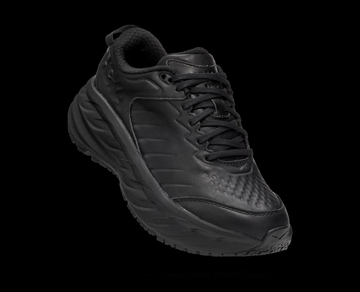 Hoka Black Bondi SR Slip Resistant Women's Wide Width Comfort Shoes 1129351-BBLC