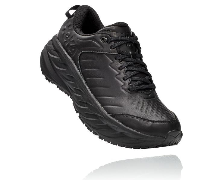 Hoka Black Bondi SR Wide Width Mens Running Shoes 1129350-BBLC