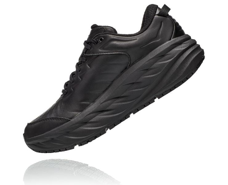 Hoka Black Bondi SR Wide Width Mens Running Shoes 1129350-BBLC