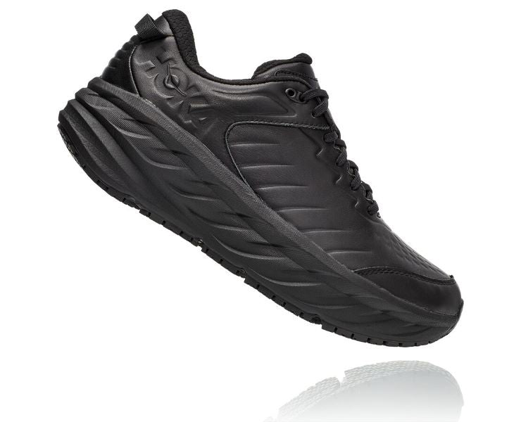 Hoka Black Bondi SR Wide Width Mens Running Shoes 1129350-BBLC