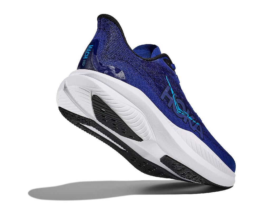 Hoka Black/Night Sky Mach 6 Men's Wide Width Running Shoes 1147833-BNGH