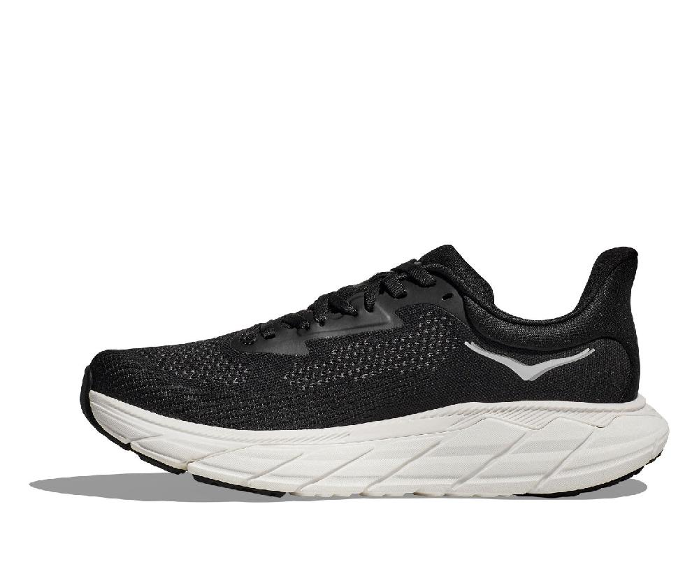 Hoka Black/White Arahi 7 Men's Wide Width Running Shoes 1147870-BWHT