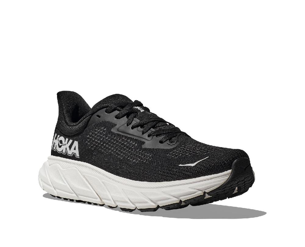 Hoka Black/White Arahi 7 Women's Wide Width Running Shoes 1147890-BWHT