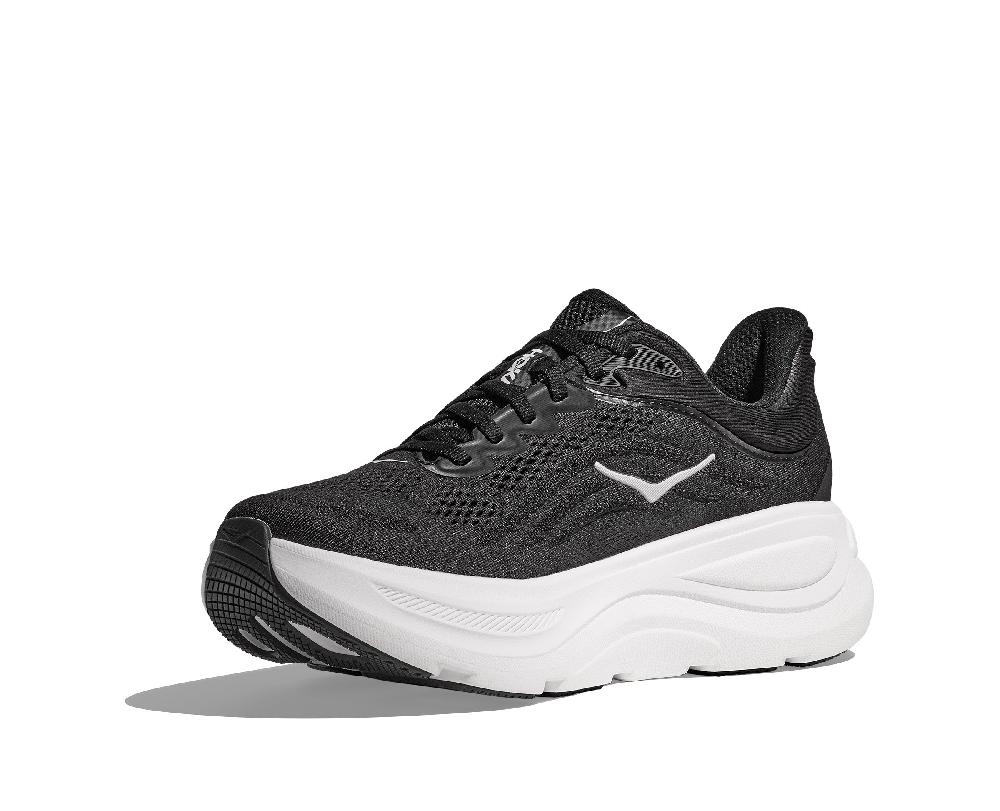 Hoka Black/White Bondi 9 Men's Running Shoes 1162011-BWHT