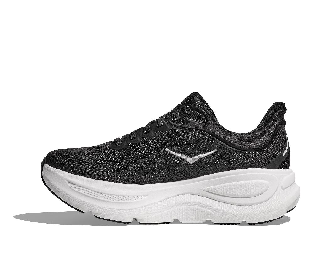Hoka Black/White Bondi 9 Wide Width Women's Running Shoes 1162014-BWHT