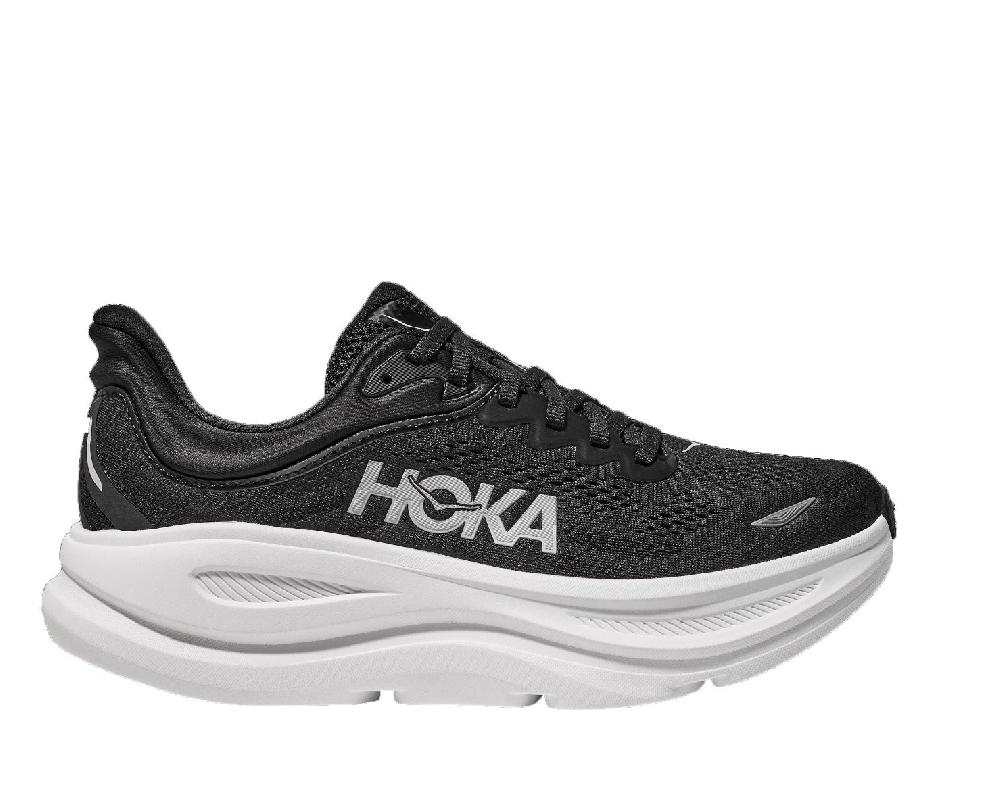 Hoka Black/White Bondi 9 Women's Running Shoes 1162012-BWHT