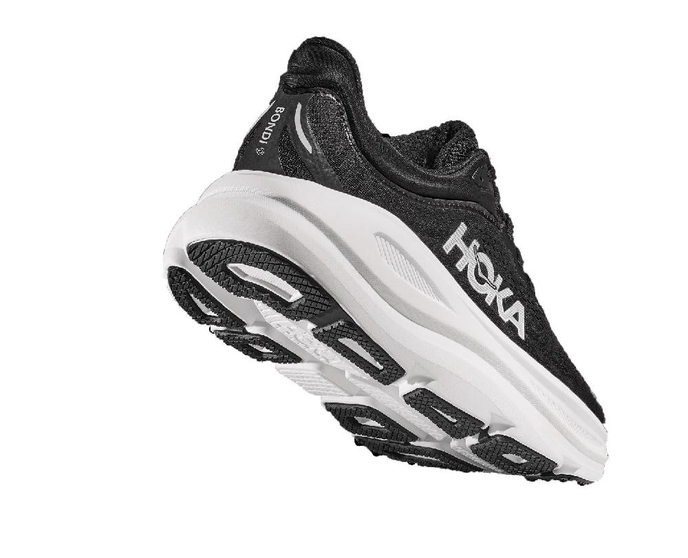 Hoka Black/White Bondi 9 Women's Running Shoes 1162012-BWHT