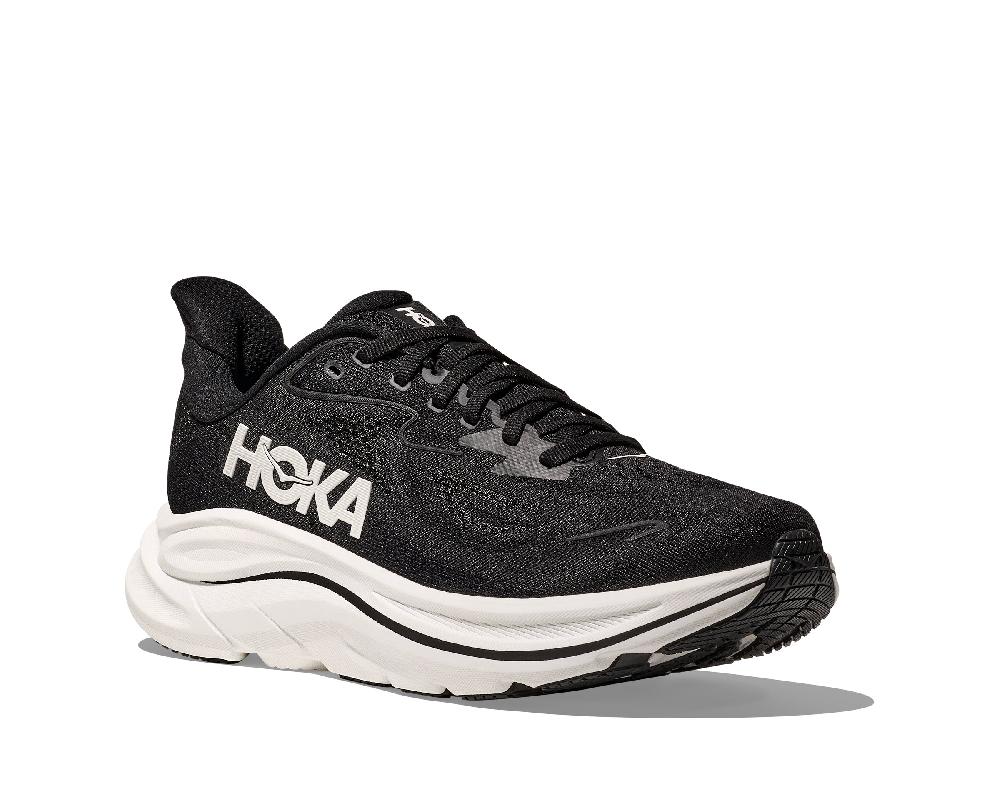 Hoka Black/White Clifton 10 X-Wide Men's Shoes 1162051-BWHT